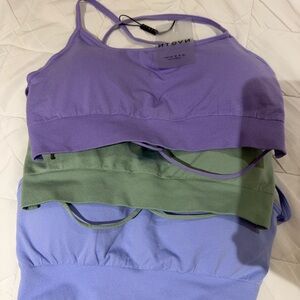 NVGTN Purple and Green Intimates Bra Set